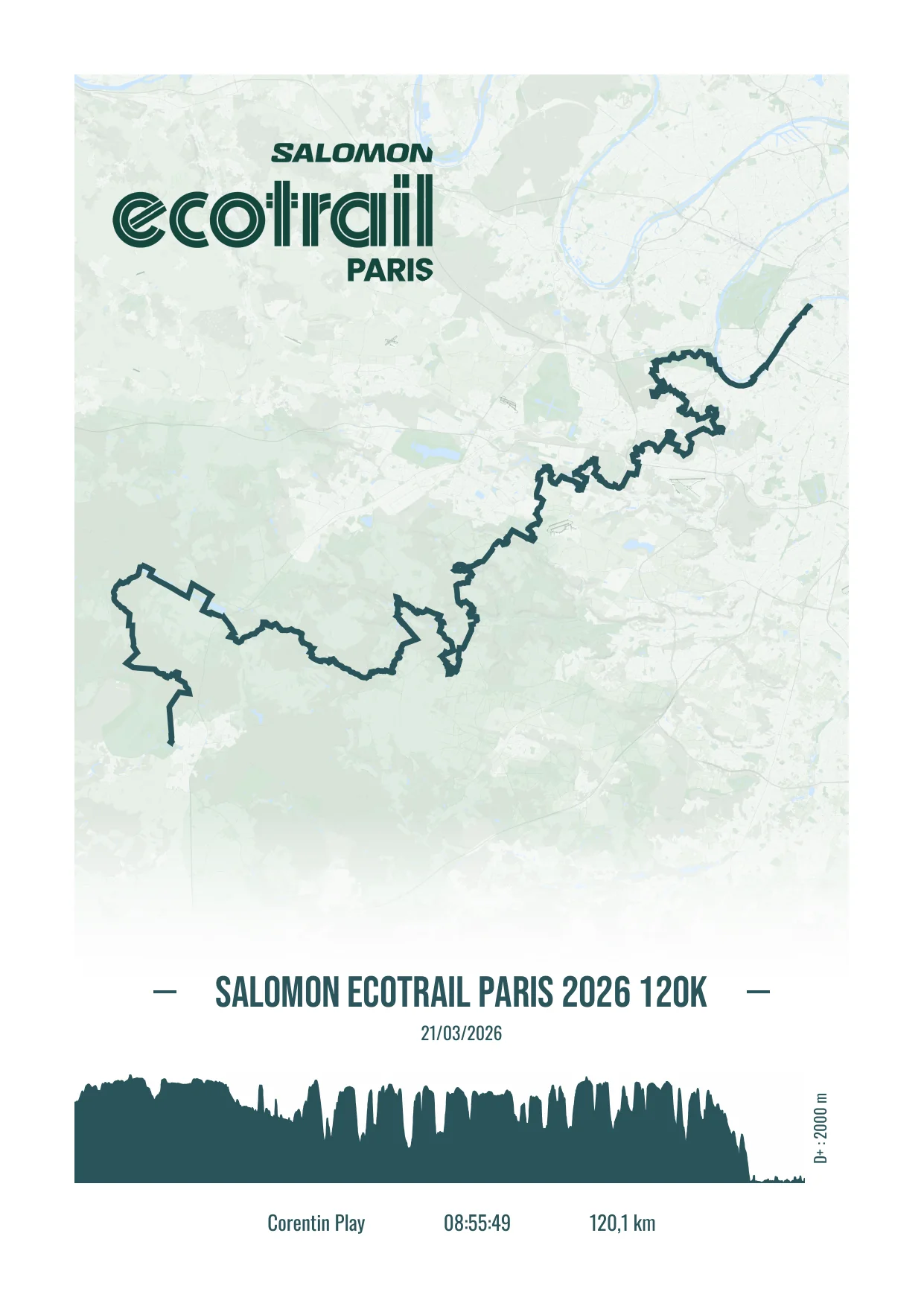 Affiche Salomon Ecotrail Paris 2026 120K