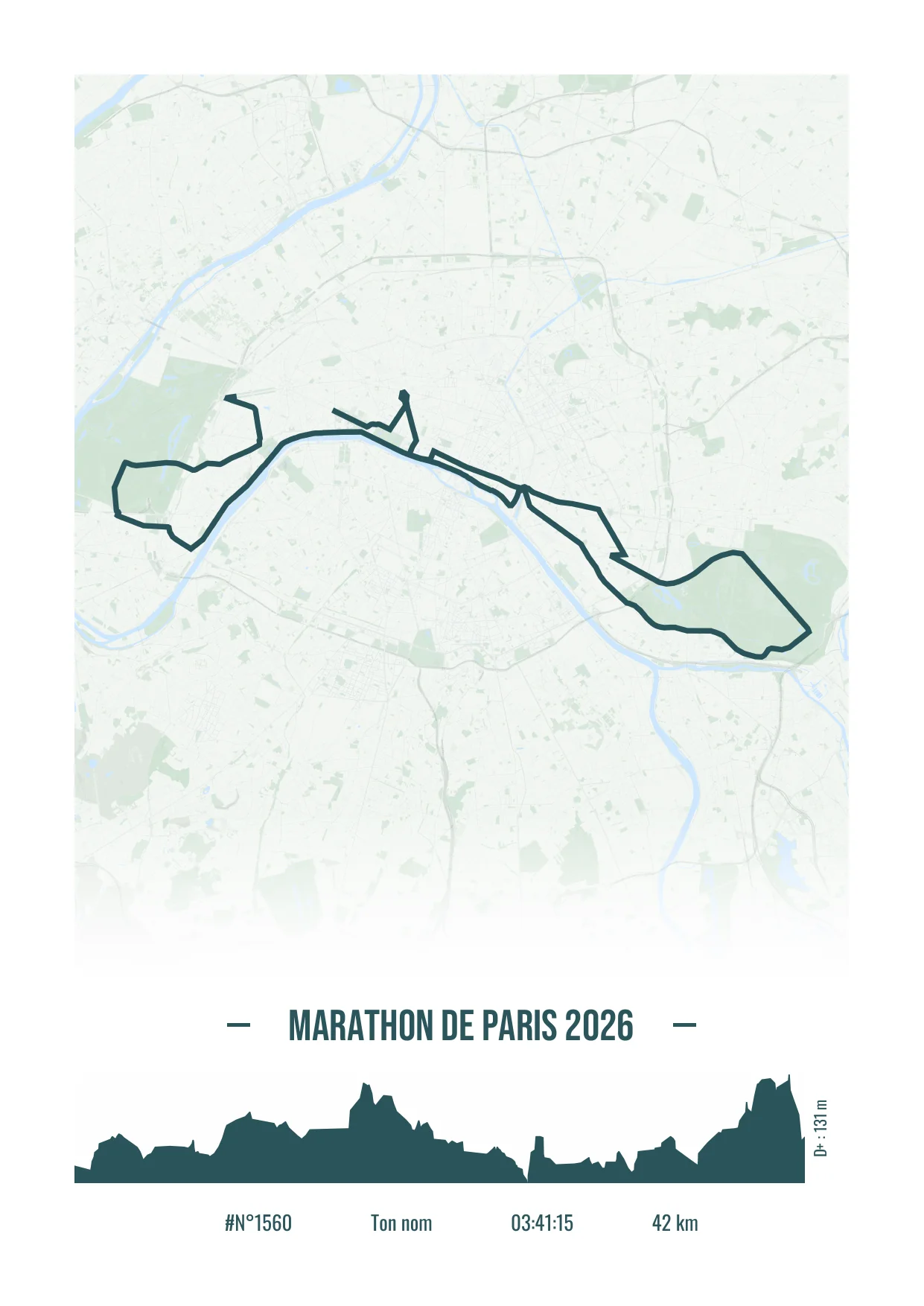 Affiche Marathon de Paris 2026