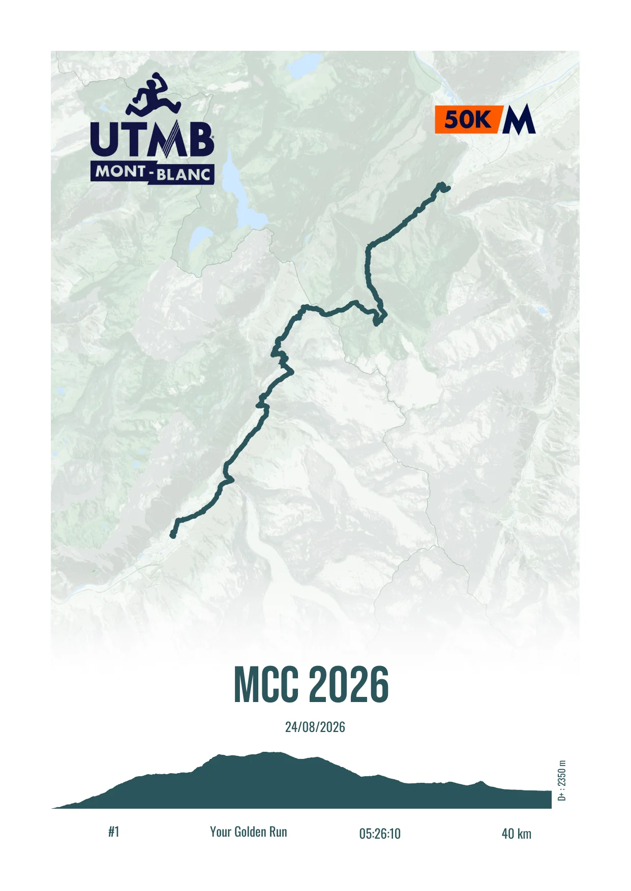 Affiche MCC 2026 personnalisée — Your Golden Run